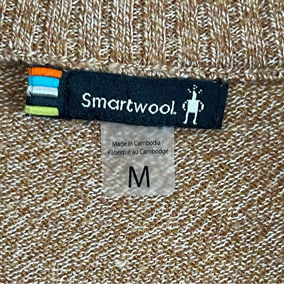 Smartwool Men’s Wool Blend Quarter-Zip Pullover Sweater Tan Brown Size M - Picture 7 of 12